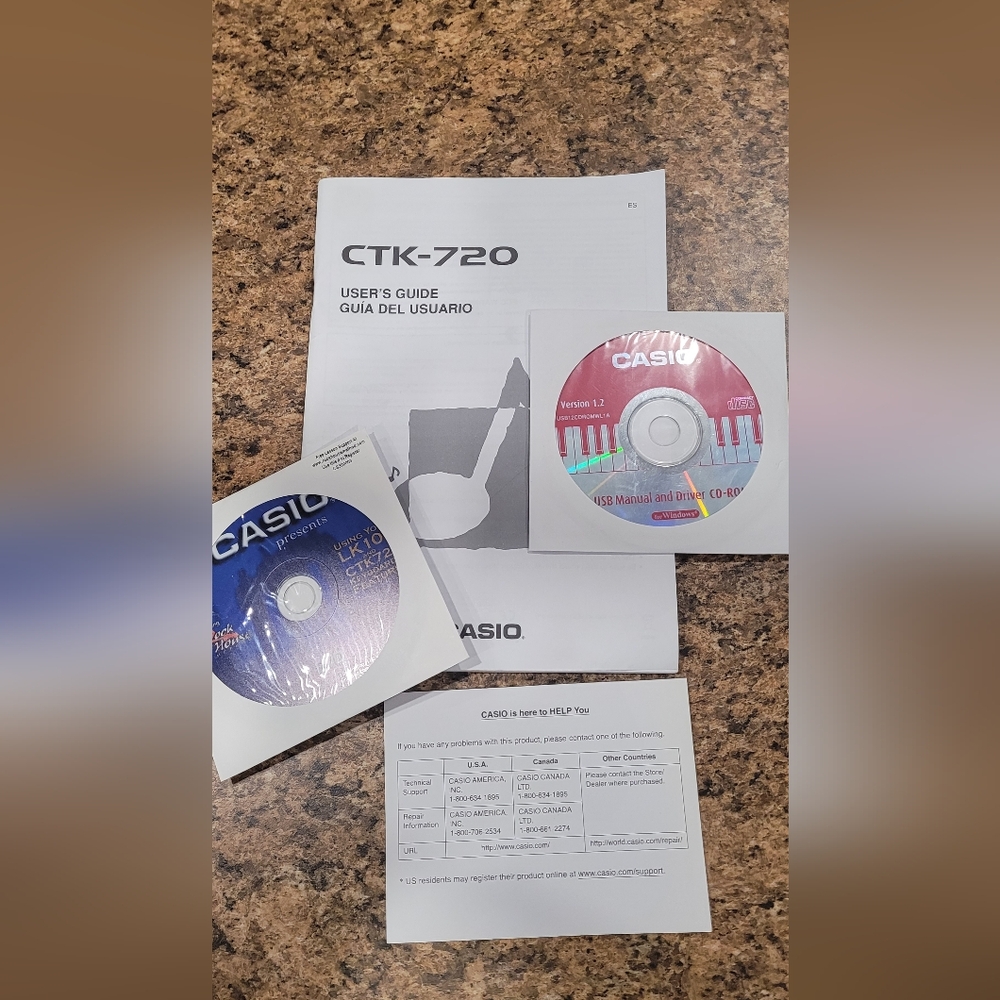 Casio CTK-720 User's Guide with CDs